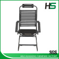 Low price black elastic bungee visitor chair